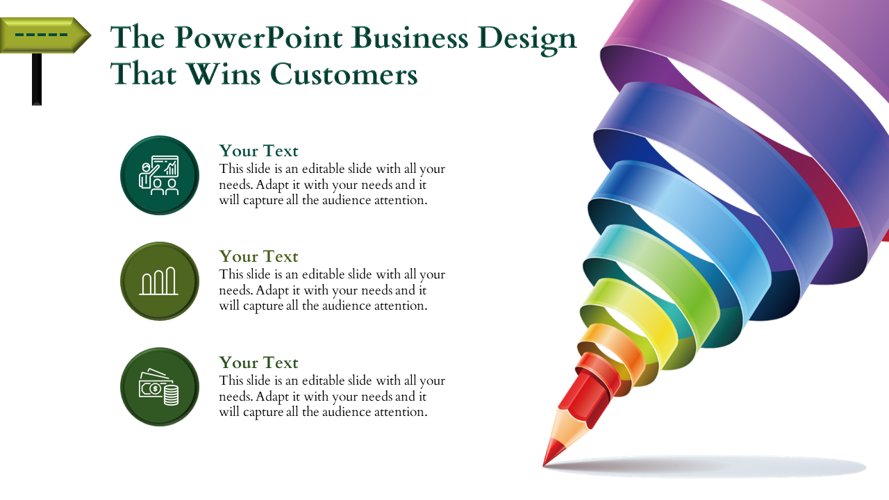 Free - Pencil Model PowerPoint Business Design Template